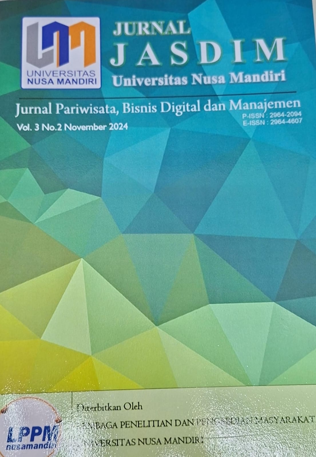 Jurnal Pariwisata, Bisnis Digital dan Manajemen