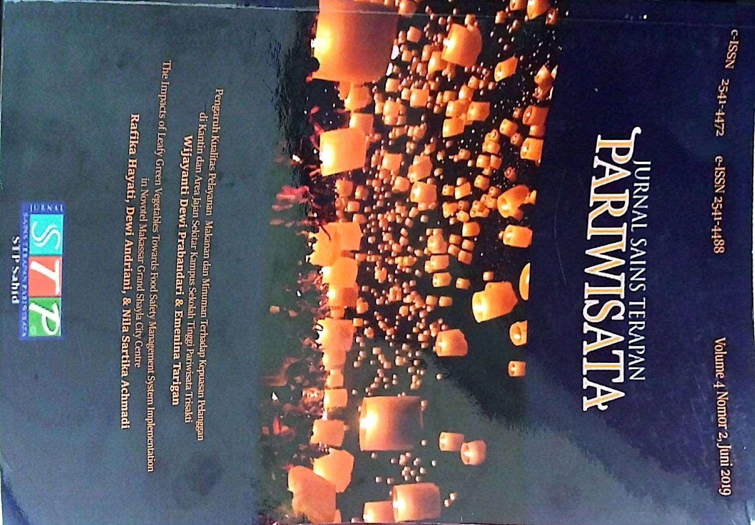 Jurnal Sains Terapan : Pariwisata