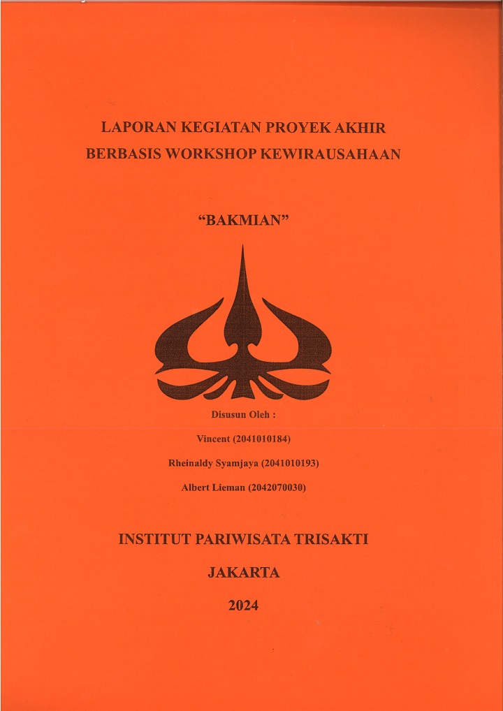 LAPORAN KEGIATAN PROYEK AKHIR
BERBASIS WORKSHOP KEWIRAUSAHAAN 
“BAKMIAN”