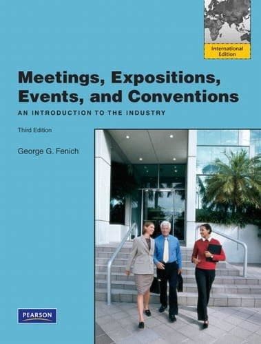Meetings, Expositions, Events, and Conventions: an introduction to the industry