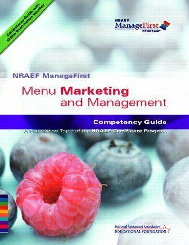 Menu marketing and management : competency guide