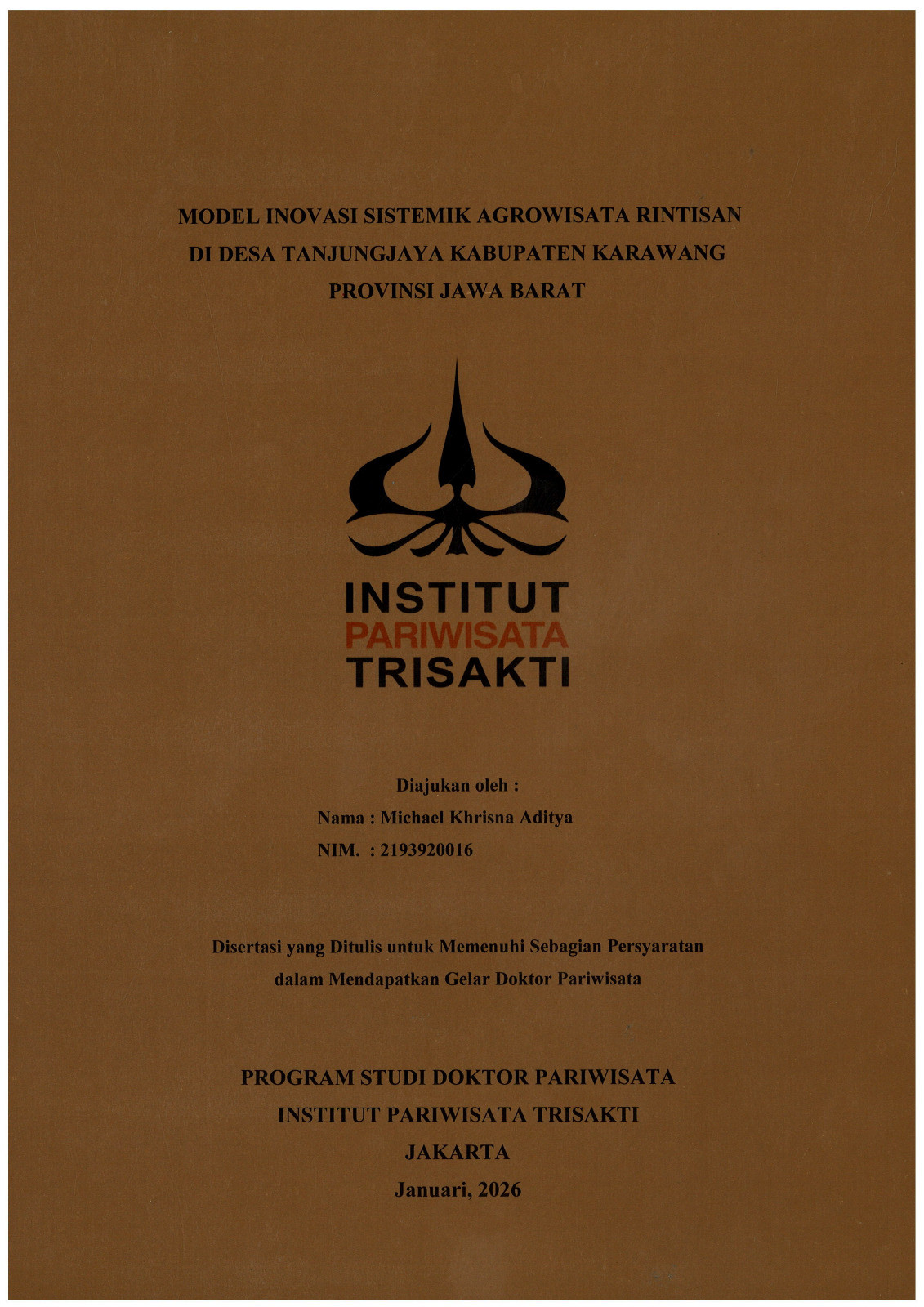 Model Inovasi Sitemik Agrowisata Rintisan Di Desa Tanjungjaya Kabupaten Karawang Provinsi Jawa Barat