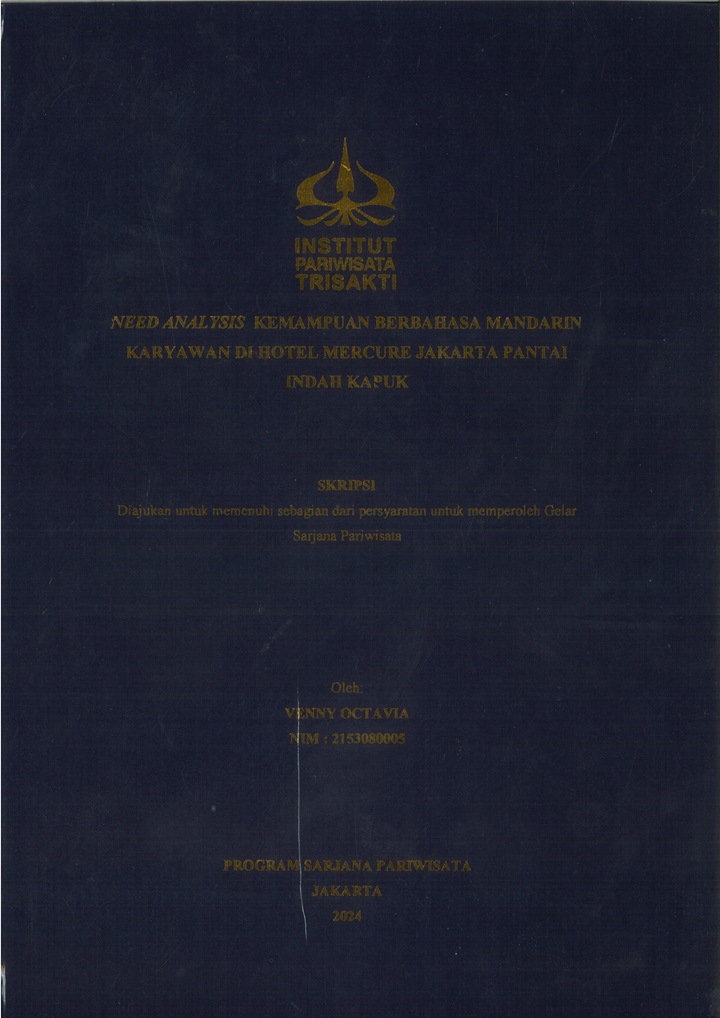 Need Analysis Kemampuan Berbahasa Mandarin Karyawan
Di Hotel Mercure Jakarta Pantai Indah Kapuk.