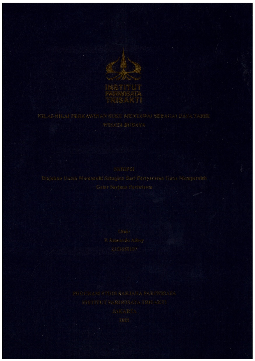 Nilai-Nilai Perkawinan Suku Mentawai Sebagai Daya Tarik Wisata Budaya