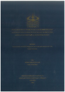 PENGARUH DAYA TARIK WISATA BAHARI TERHADAP KEPUASAN WISATAWAN DI PANTAI JATI KABUPATEN KEPULAUAN MENTAWAI, SUMATERA BARAT
