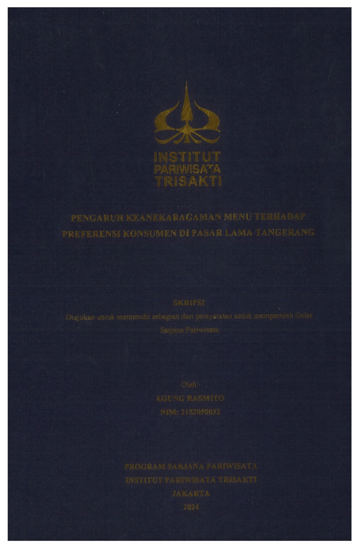 Pengaruh Keanekaragaman Menu Terhadap Preferensi Konsumen Di Pasar Lama Tangerang