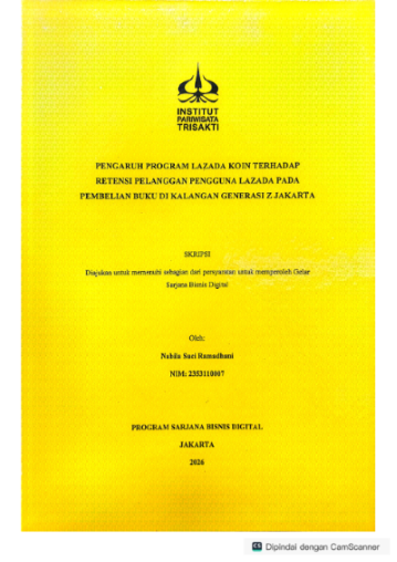 Pengaruh Program Lazada Koin Terhadap Retensi Pelanggan Pengguna Lazada Pada Pembelian Buku di Kalangan Generasi Z Jakarta