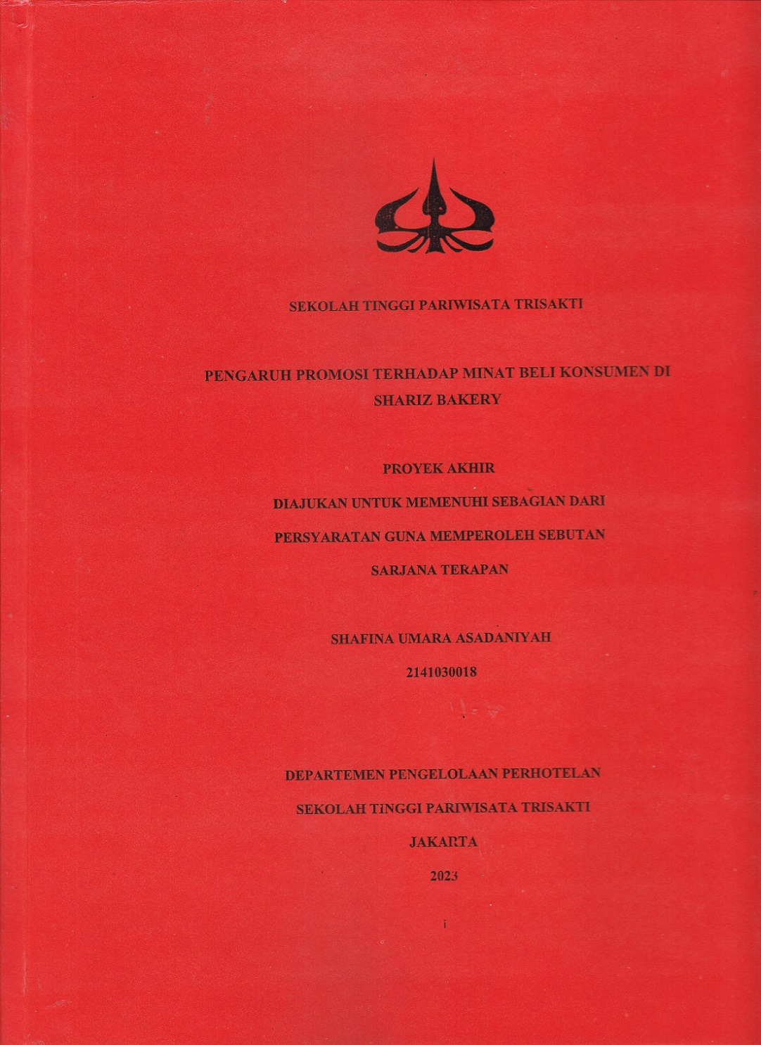PENGARUH PROMOSI TERHADAP MINAT BELI KONSUMEN DI SHARIZ BAKERY