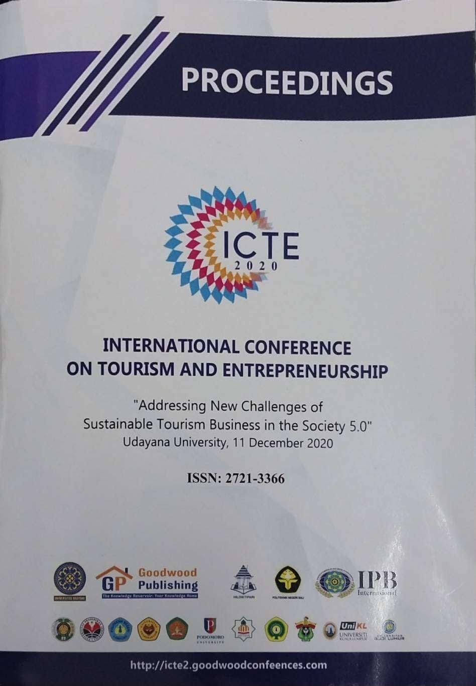 Proceedings : International Conference On Tourism And Entrepreneurship