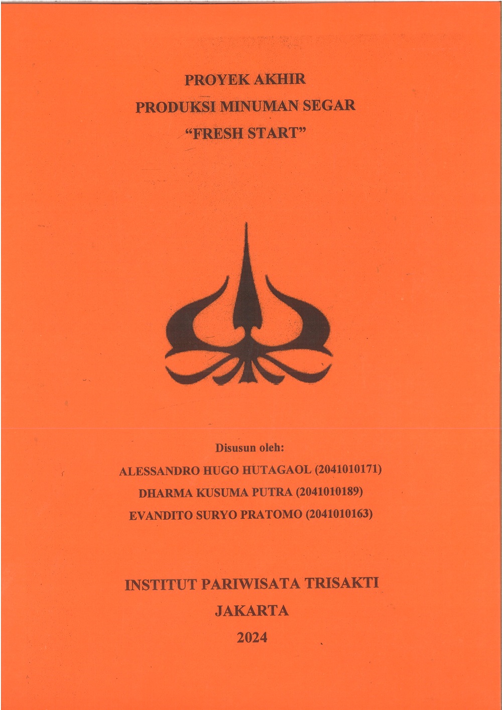 PROYEK AKHIR
PRODUKSI MINUMAN SEGAR
(FRESH START)