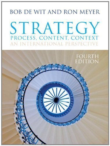 Strategy: Process, Centent, Context - An Internasional Perspective