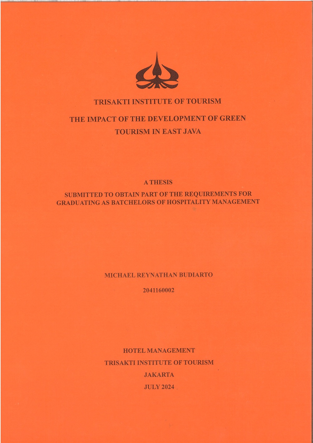 THE IMPACT OF THE DEVELOPMENT OF GREEN
TOURISM IN EAST JAVA