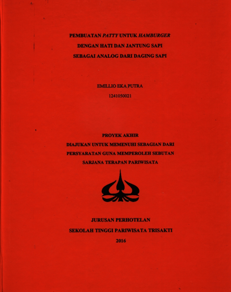 PEMBUATAN PATTY UNTUK HAMBURGERDENGAN HATI DAN JANTUNG SAPISEBAGAI ANALOG DARI DAGING SAPI
