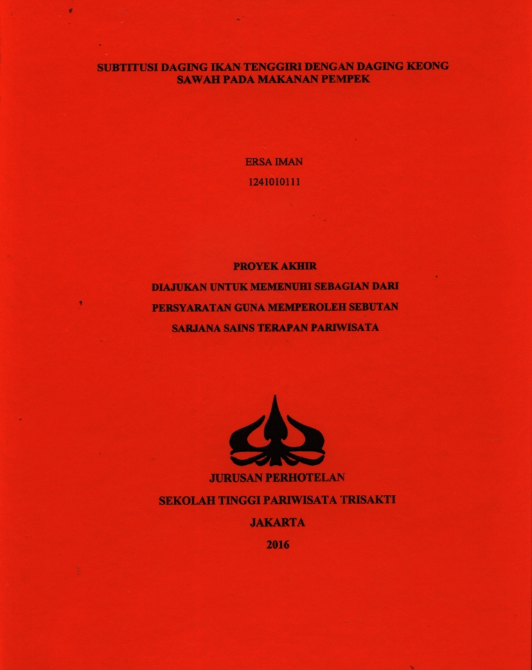 SUBTITUSI DAGING IKAN TENGGIRI DENGAN DAGING KEONG SAWAH PADA MAKANAN PEMPEK