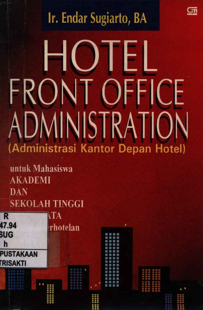Hotel Front Office Administration (administrasi kantor Depan Hotel)