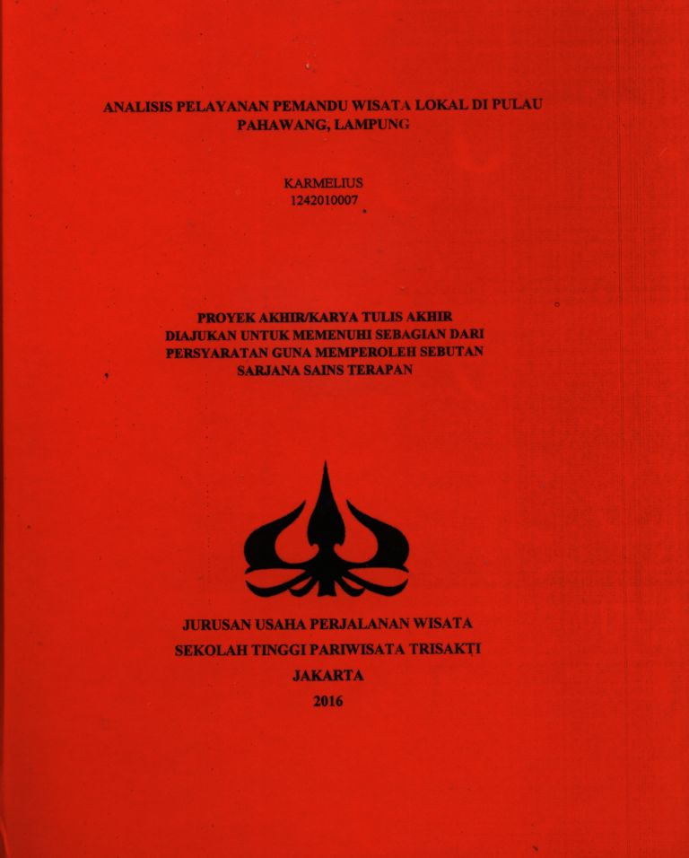 ANALISIS PELAYANAN PEMANDU WISATA LOKAL DI PULAU PAHAWANG, LAMPUNG
