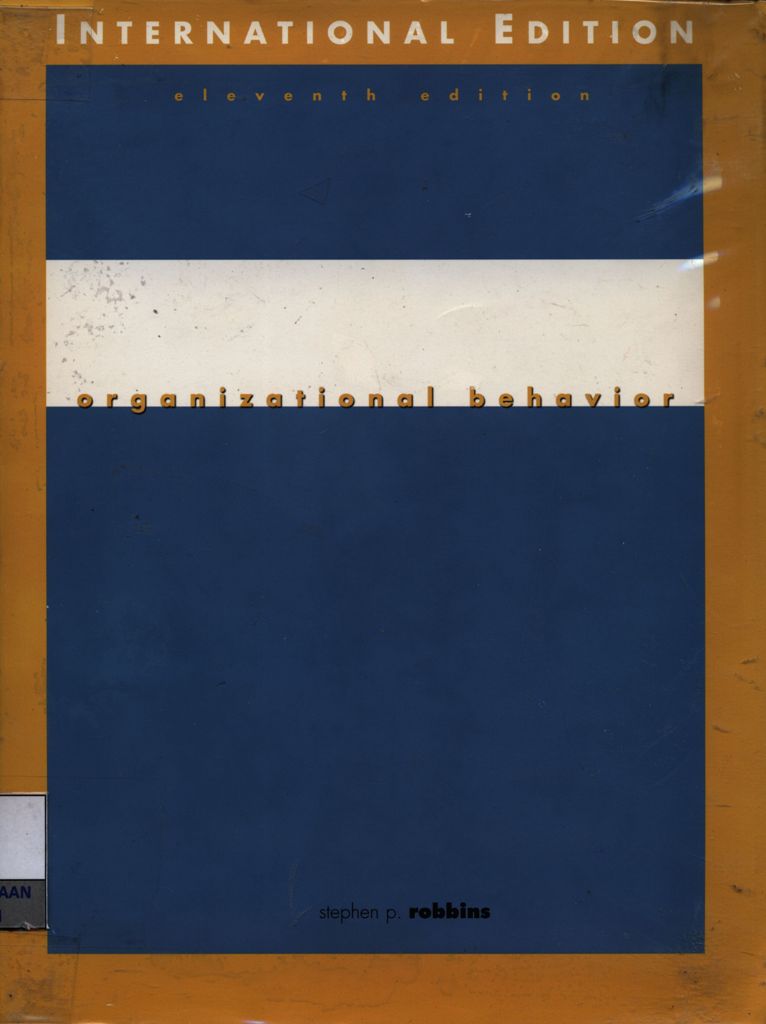 Organizational behavior: International Edition