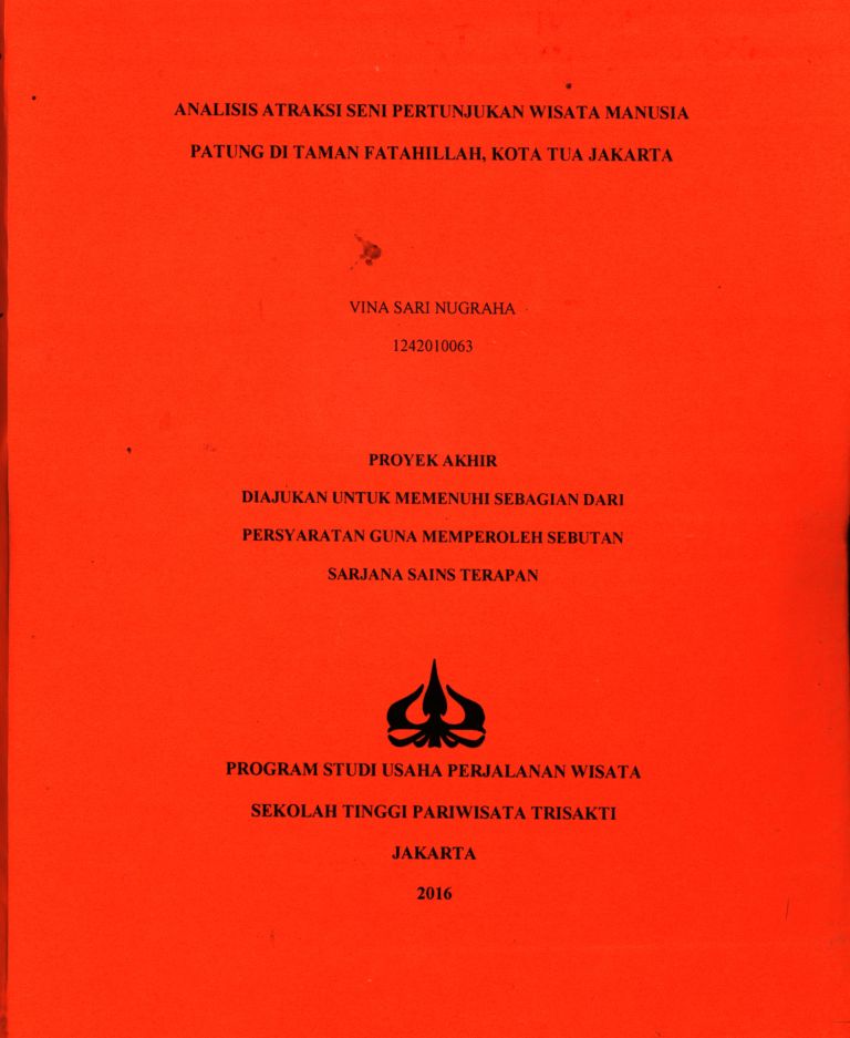 ANALISIS ATRAKSI SENI PERTUNJUKAN WISATA MANUSIA PATUNG DI TAMAN FATAHILLAH, KOTA TUA JAKARTA