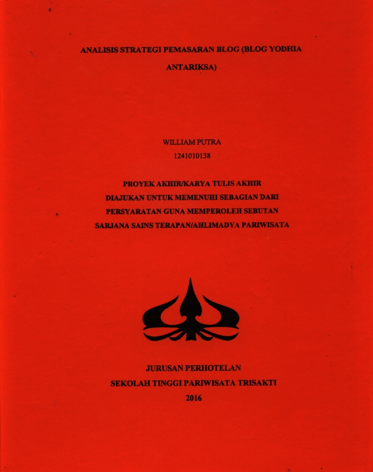 ANALISIS STRATEGI PEMASARAN BLOG (BLOG YODHIA ANTARIKSA)