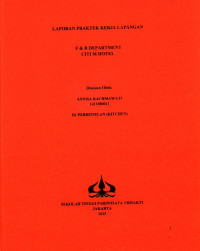 Image of LAPORAN PRAKTEK KERJA LAPANGAN F & B DEPARTMENT CITI M HOTEL