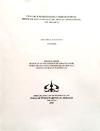 Image of PENGARUH PERSEPSI HARGA TERHADAP MINAT MENGUNJUNGI ULANG IN.CUBE ARTISAN COFFEE HOUSE,STP TRISAKTI