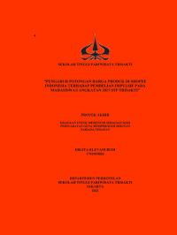 Image of PENGARUH POTONGAN HARGA PRODUK DI SHOPEE INDONESIA TERHADAP PEMBELIAN IMPULSIF PADA MAHASISWA/I ANGKATAN 2017 STP TRISAKTI
