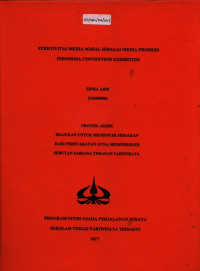 Image of EFEKTIVITAS MEDIA SOSIAL SEBAGAI MEDIA PROMOSI INDONESIA CONVENTION EXHIBITION