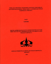 Image of PERILAKU PROSOSIAL MAHASISWA DITINJAU DARI EMPATI DAN DUKUNGAN SOSIAL TEMAN SEBAYA DI SEKOLAH TINGGI PARIWISATA TRISAKTI