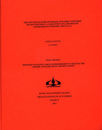 Image of THE INFLUENCE OF BRAND IMAGE TOWARDS CONSUMER BUYING DECISION : A CASE STUDY OF LAPIS BOGOR SANGKURIANG IN BOGOR WEST JAVA