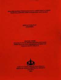 Image of ANALISIS BAURAN PEMASARAN DAYA TARIK WISATA TAMAN NASIONAL GUNUNG GEDE PANGRANGO, JAWA BARAT