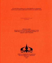 Image of ANALISIS PENGARUH GAYA KEPEMIMPINAN TERHADAP KEPUASAN KERJA KARYAWAN BUNGALO HOTEL, BALI.