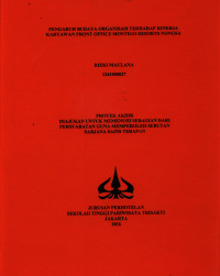 Image of PENGARUH BUDAYA ORGANISASI TERHADAP KINERJA KARYAWAN FRONT OFFICE MONTIGO RESORTS NONGSA