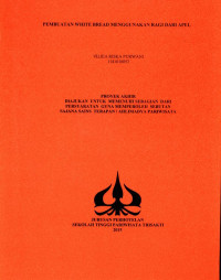 Image of PEMBUATAN WHITE BREAD MENGGUNAKAN RAGI DARI APEL
