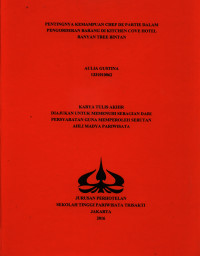 Image of PENTINGNYA KEMAMPUAN CHEF DE PARTIE DALAM PENGORDERAN BARANG DI KITCHEN COVE HOTEL BANYAN TREE BINTAN