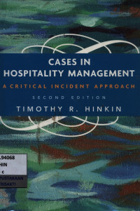 Image of Cases in hospitality management : a critical incident approach
