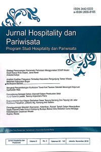 Image of Jurnal Hospitality dan Pariwisata