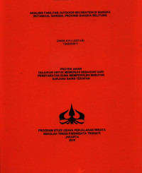 Image of ANALISIS FASILITAS OUTDOOR RECREATION DI BANGKA BOTANICAL GARDEN, PROVINSI BANGKA BELITUNG